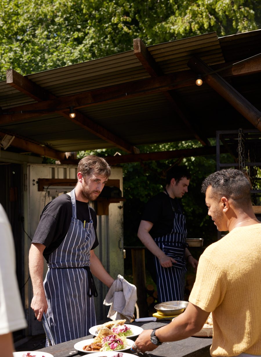 chef preparing food at venue