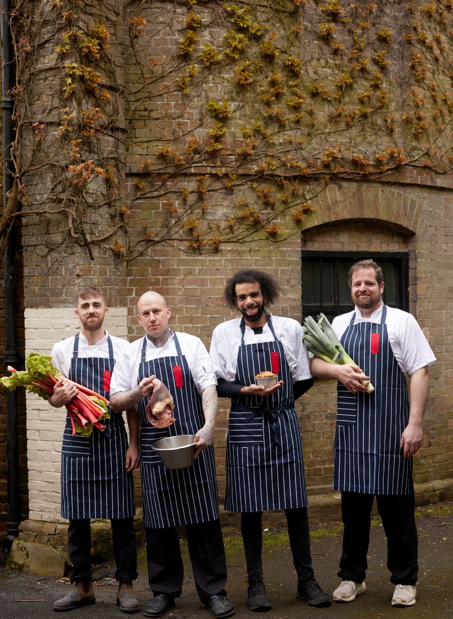 front of house team outside restaurant